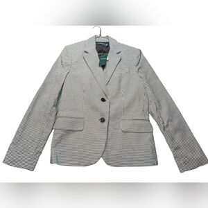 Lauren Ralph Lauren Black and White Houndstooth Blazer